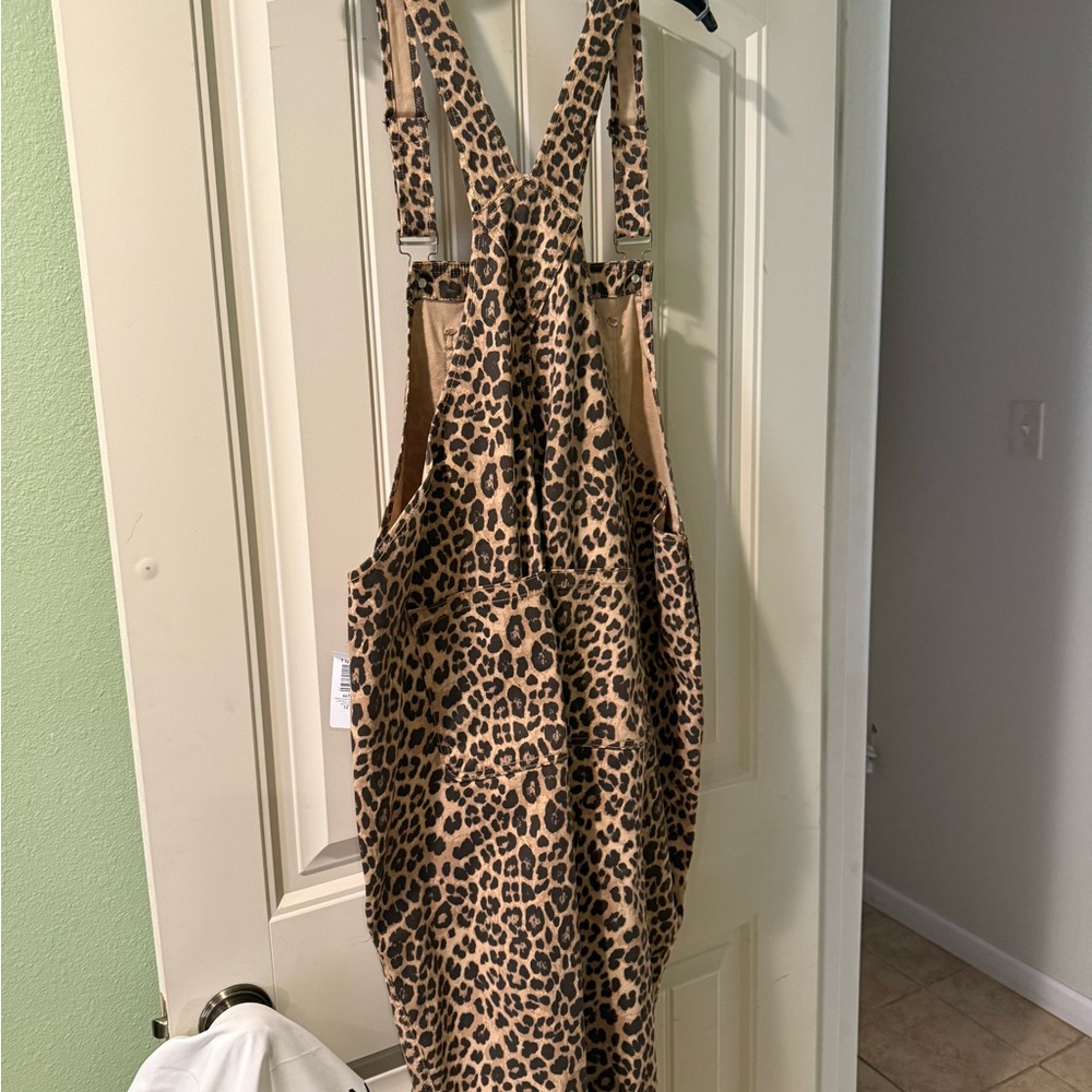 torrid Leopard Print Tan and Black Overalls